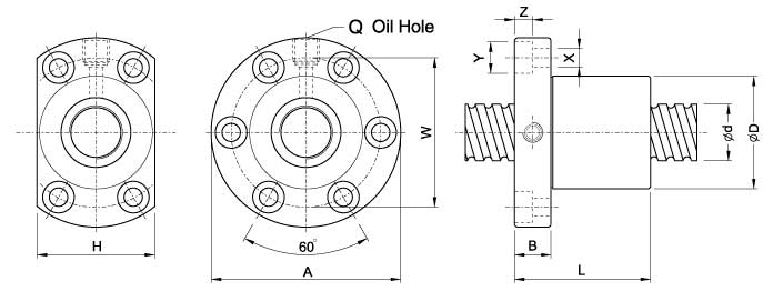 SFI5010-4、滾珠絲杠軸承