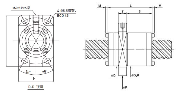 2R16-32V2-DFSH-1282-1371-0.018滾珠絲杠